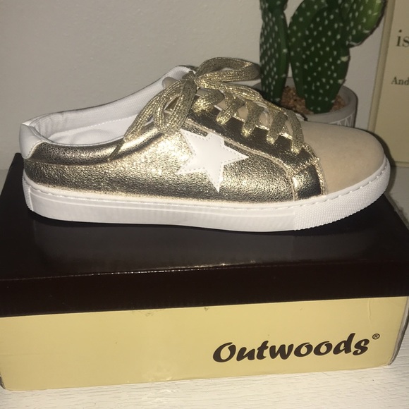 Gold star ⭐️ mules NWT - Picture 2 of 8